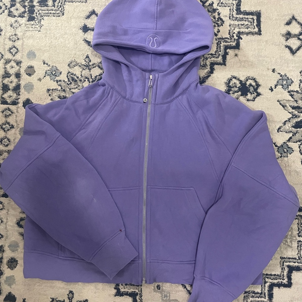 Lululemon Scuba Full Zip Hoodie Purple Lavender Size XL/XXL